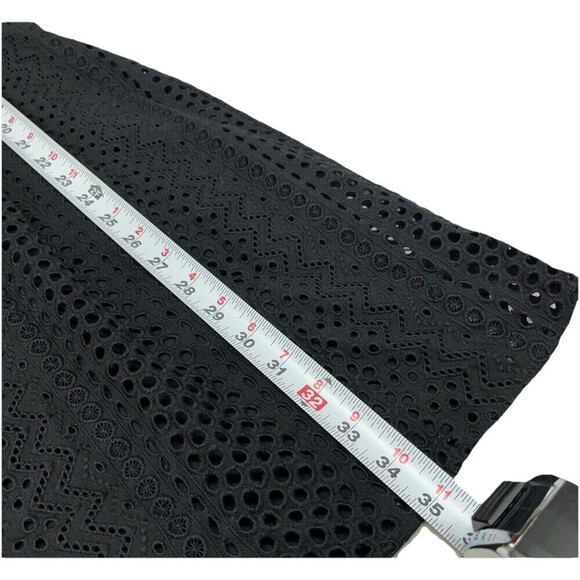 Whistles Page Size 12 US Eyelet Frill Broderie Dress Black Cotton - Picture 11 of 14